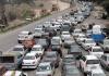 اعلام محورها و جاده های پرترافیک، مسدود و بارانی